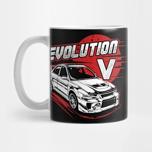 Lancer Evolution V (White Print) Mug